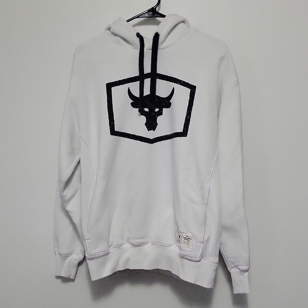 Under Armour White Hoodie with Black Graphic